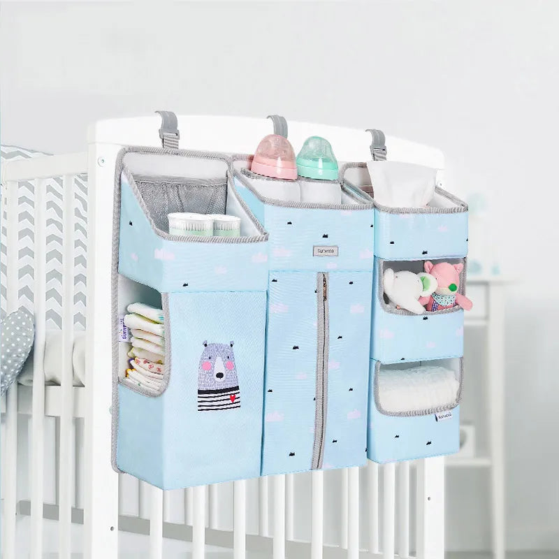 Sunveno Hanging Baby Crib Organizer – Diaper & Nursery Essentials Storage