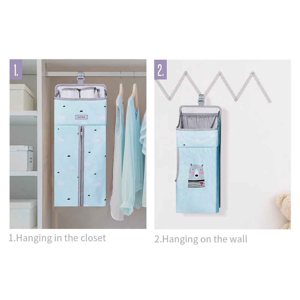 Sunveno Hanging Baby Crib Organizer – Diaper & Nursery Essentials Storage