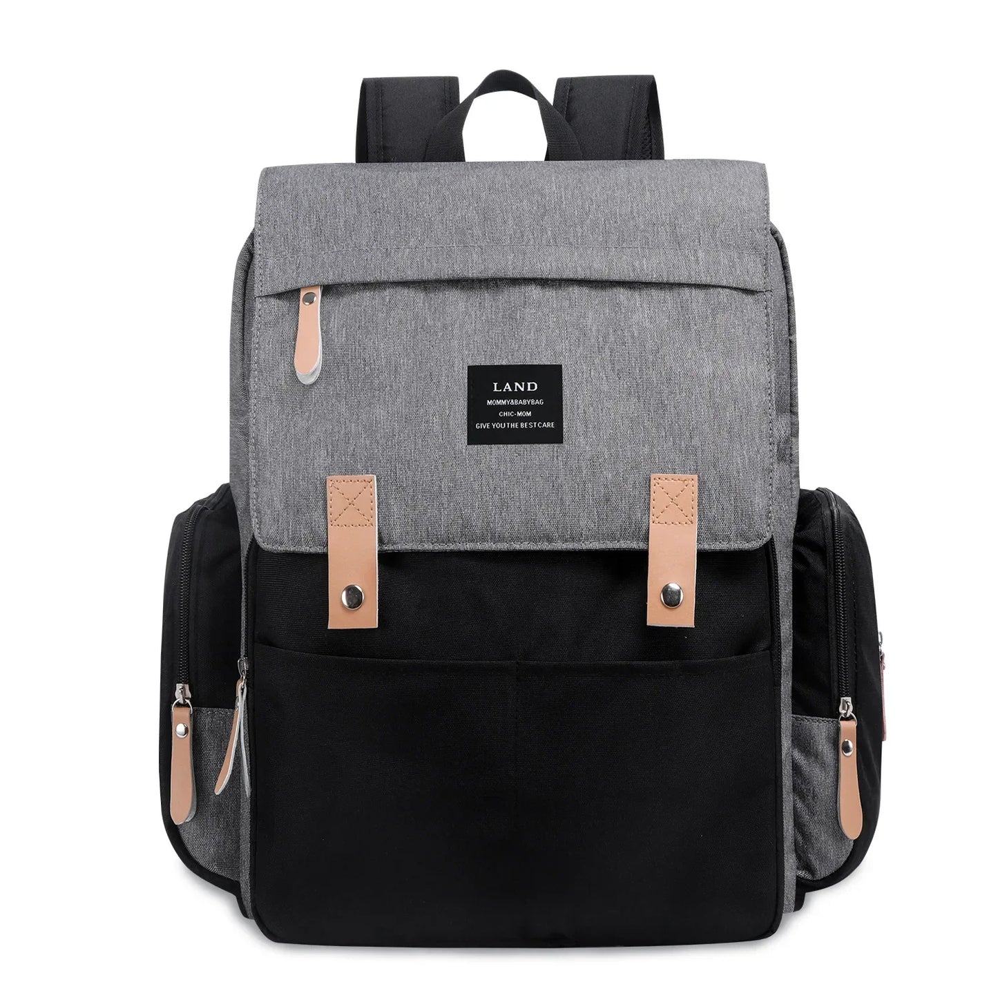 Fashion Diaper Bag Backpack – Large Capacity, Thermal Bottle Holder & Baby Essentials Organizer