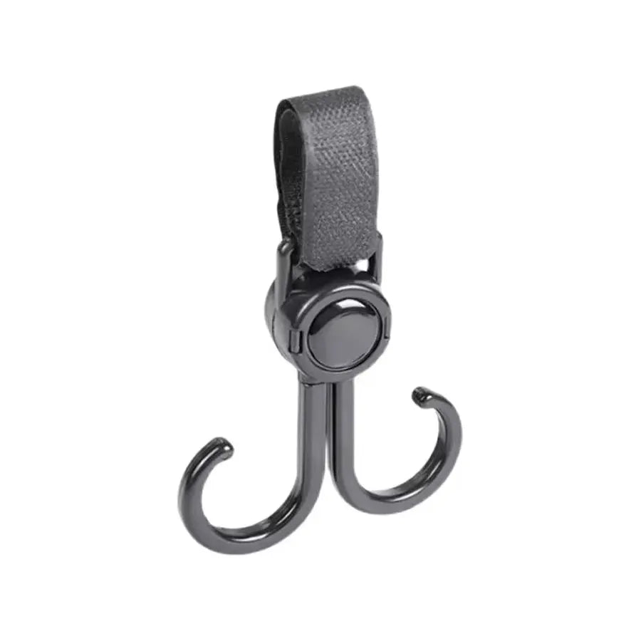 Baby Stroller Hooks – 360° Swivel, Heavy-Duty Adjustable Clips