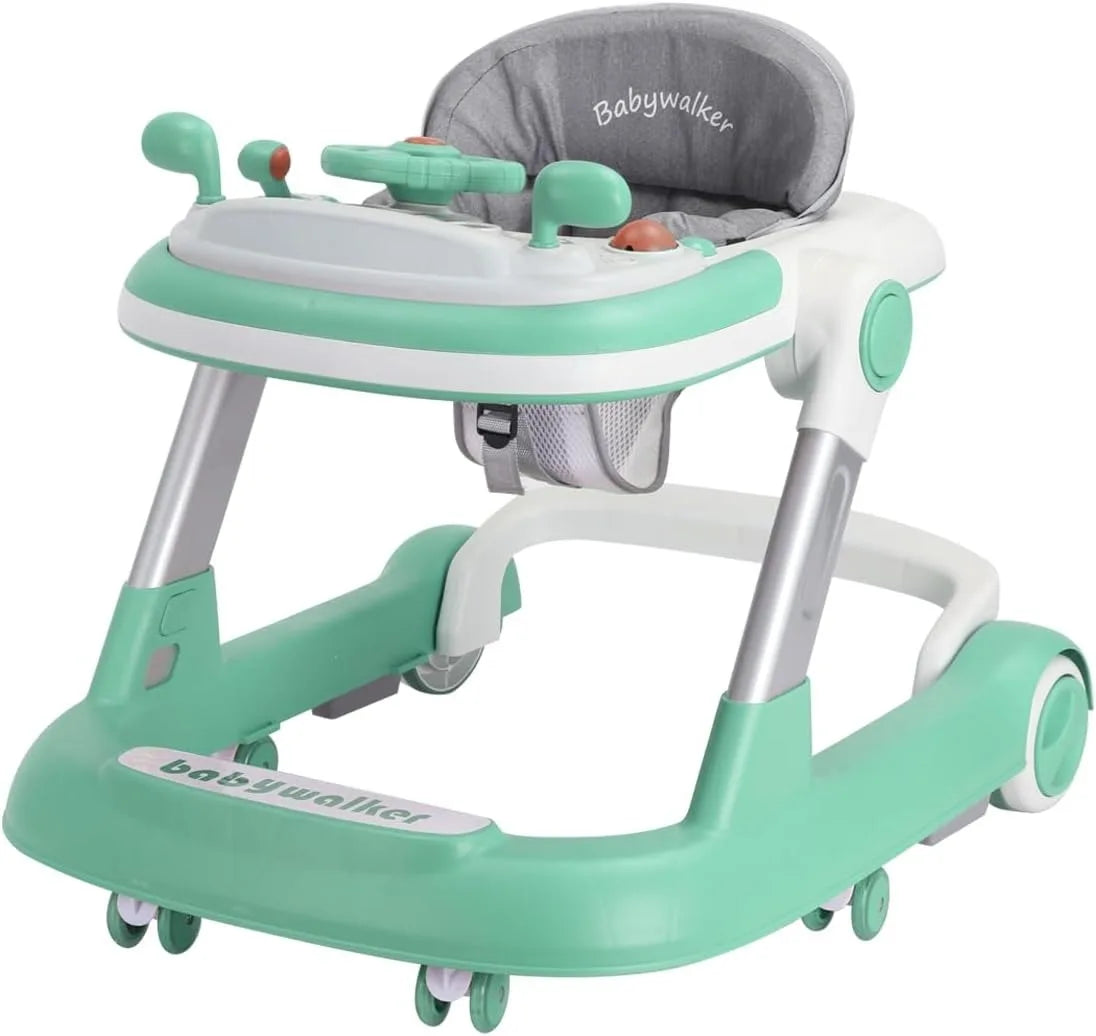 Toddler Push Walker – 2-in-1 Baby Walker with Removable Trays & Foldable Frame
