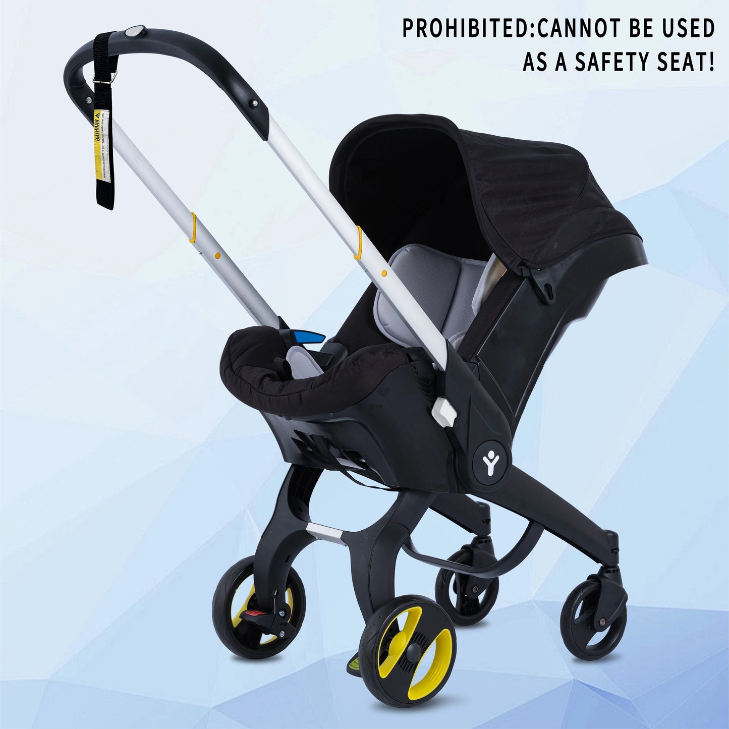 Baby Stroller with Foldable Design – Metal Frame, Sunshade & Adjustable Handle for Outdoor Trips