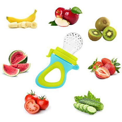 Baby Food Feeder Pacifier Set – 6 Silicone Fruit & Veggie Nipple Dispensers