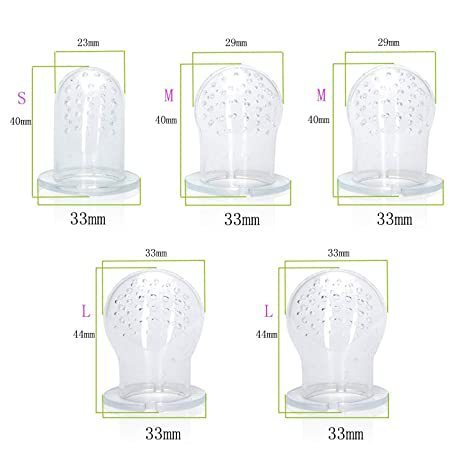 Baby Food Feeder Pacifier Set – 6 Silicone Fruit & Veggie Nipple Dispensers