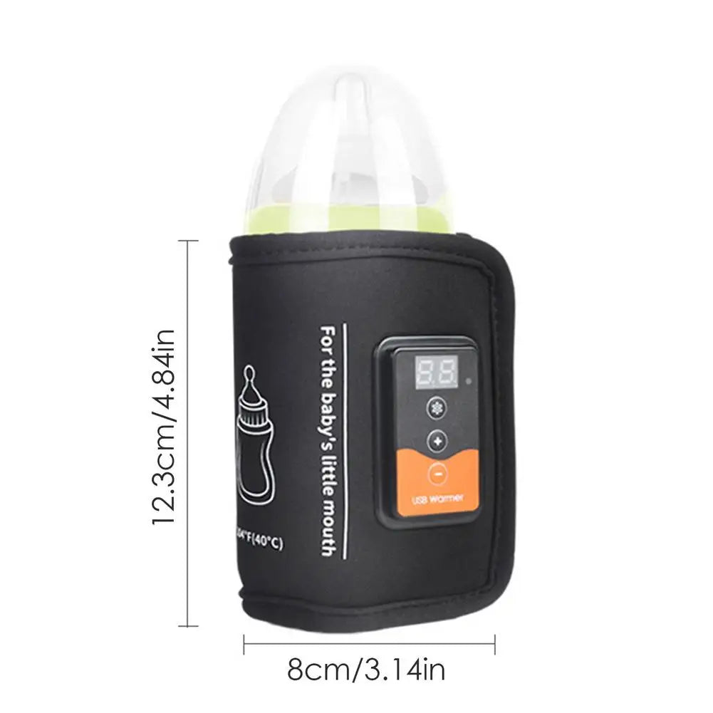 Smart Baby Bottle Heater – USB Powered Thermal Bag with LCD Display, Travel Friendly