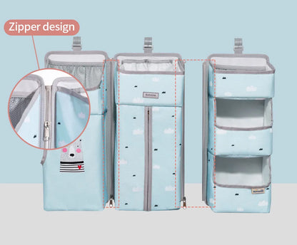 Sunveno Hanging Baby Crib Organizer – Diaper & Nursery Essentials Storage
