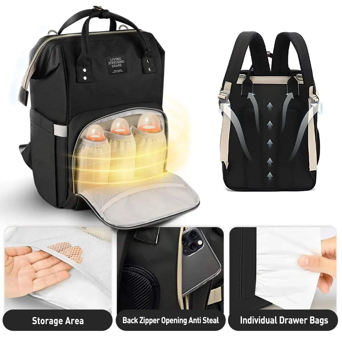 Multi-Functional Diaper Bag Backpack – Stylish, Durable & Baby Essentials Organizer