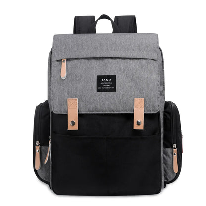 Fashion Diaper Bag Backpack – Large Capacity, Thermal Bottle Holder & Baby Essentials Organizer