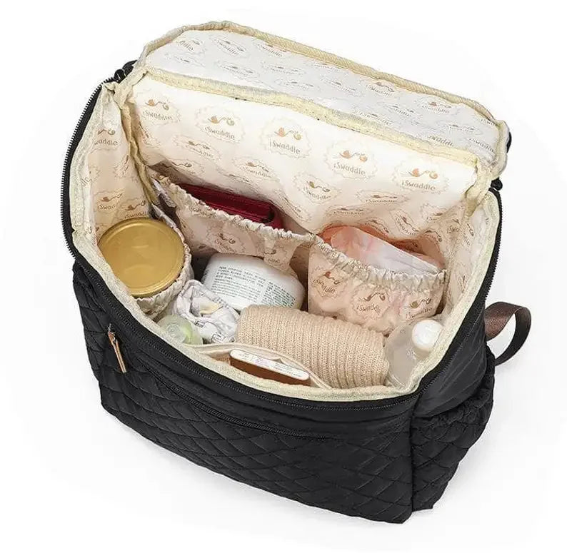Fashion Diaper Bag Backpack – Large Capacity, Thermal Bottle Holder & Baby Essentials Organizer