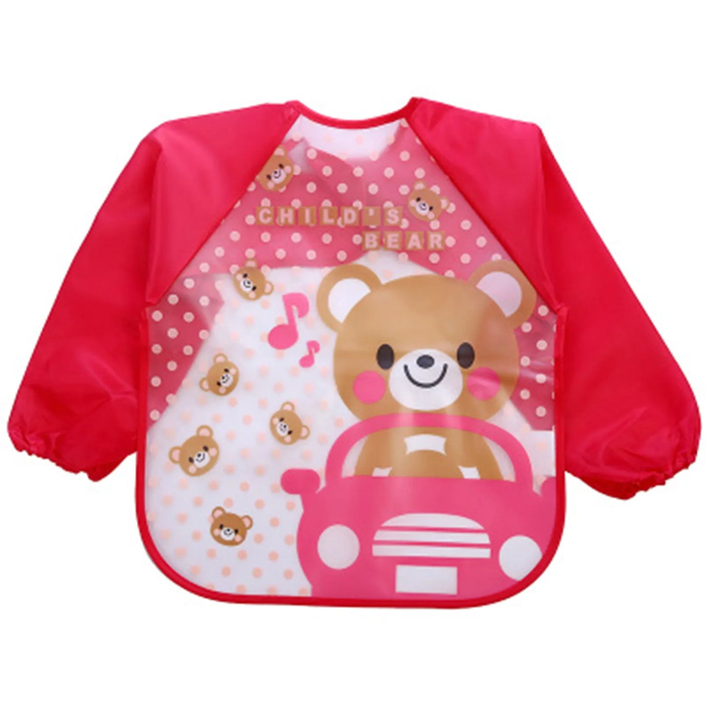 Kids Smock Boys Bib Girls Toddler Feeding Cartoon Long Sleeve Apron Baby Care 1st Year Baby Bibs Baberos Bebé Impermeables