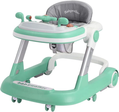 Toddler Push Walker – 2-in-1 Baby Walker with Removable Trays & Foldable Frame