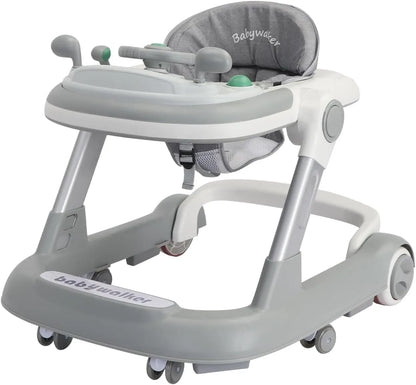 Toddler Push Walker – 2-in-1 Baby Walker with Removable Trays & Foldable Frame