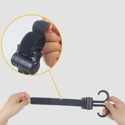 Baby Stroller Hooks – 360° Swivel, Heavy-Duty Adjustable Clips