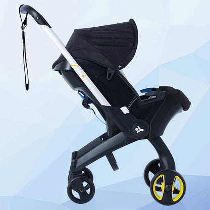 Baby Stroller with Foldable Design – Metal Frame, Sunshade & Adjustable Handle for Outdoor Trips