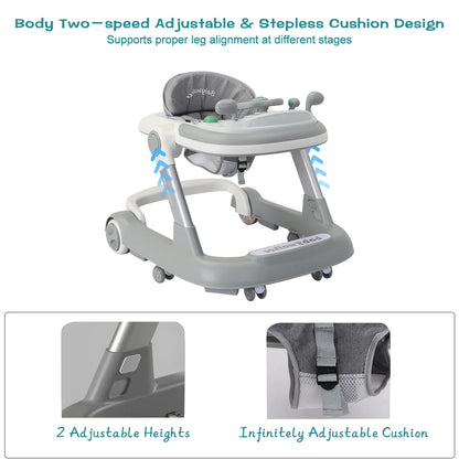 Multi-Functional Baby Walker – Foldable, Feeding Tray & Music Entertainment