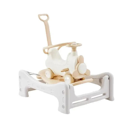 SucceBuy 5 in 1 HDPE Rocking Horse for Toddlers 1-3 Years, Baby Rocking Horse with Trampoline Detachable Balance Board
