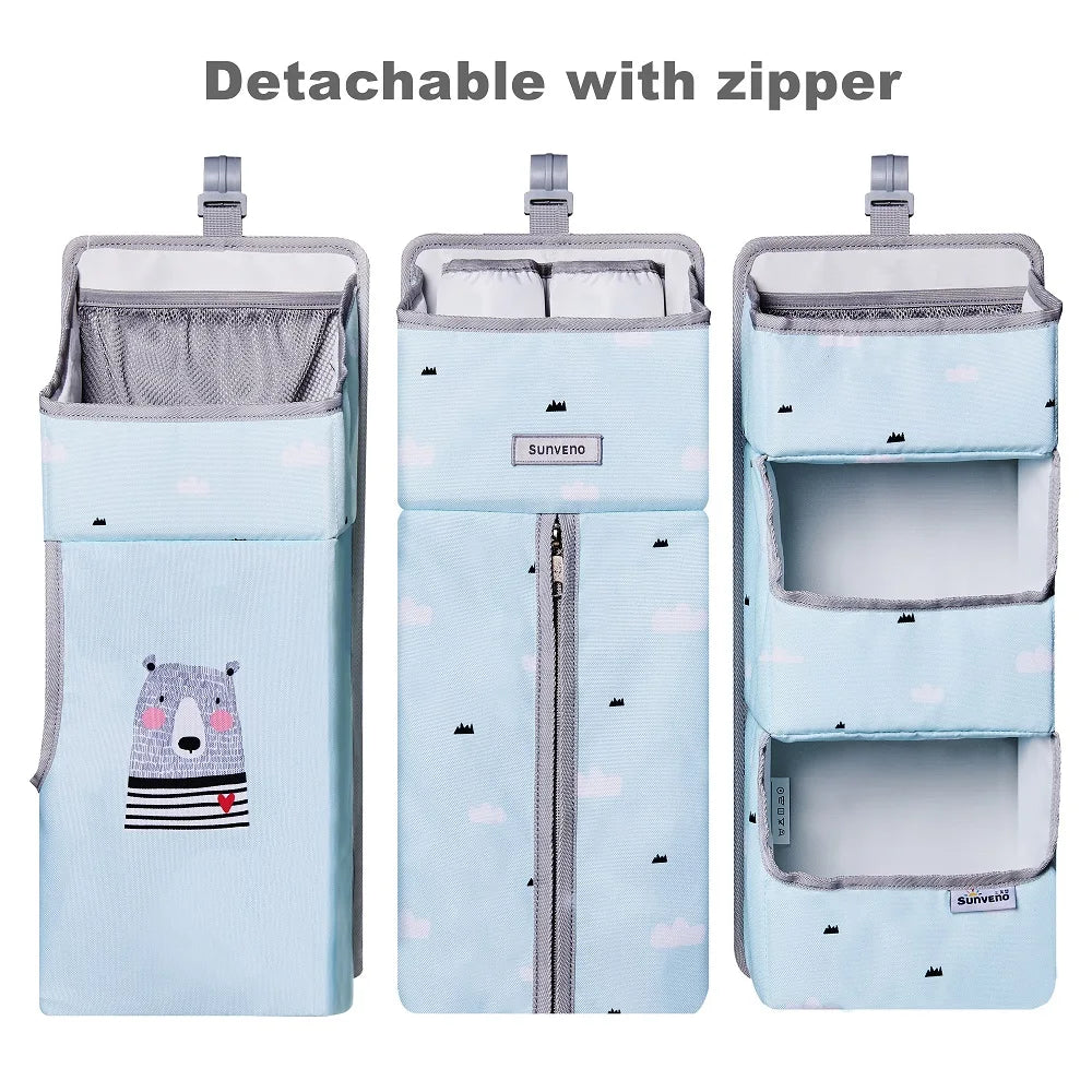 Sunveno Hanging Baby Crib Organizer – Diaper & Nursery Essentials Storage