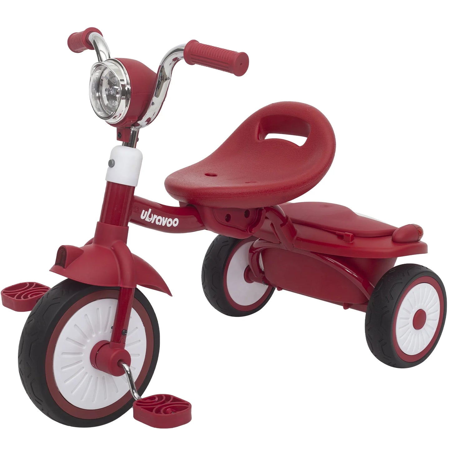 3-Wheel Foldable Tricycle – Pedals, Cool Lights & Elastic PU Wheels for Toddlers