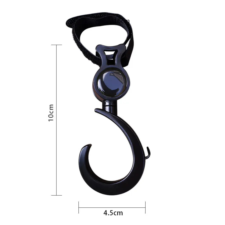 Baby Stroller Hooks – 360° Swivel, Heavy-Duty Adjustable Clips