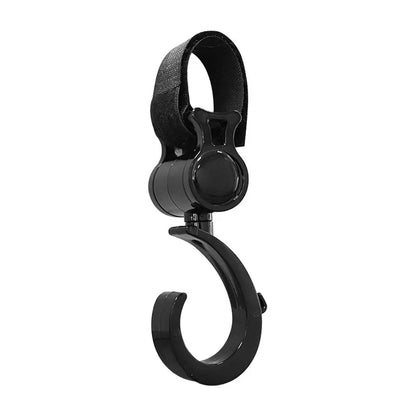 Baby Stroller Hooks – 360° Swivel, Heavy-Duty Adjustable Clips
