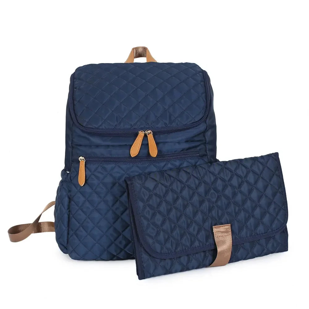 Fashion Diaper Bag Backpack – Large Capacity, Thermal Bottle Holder & Baby Essentials Organizer