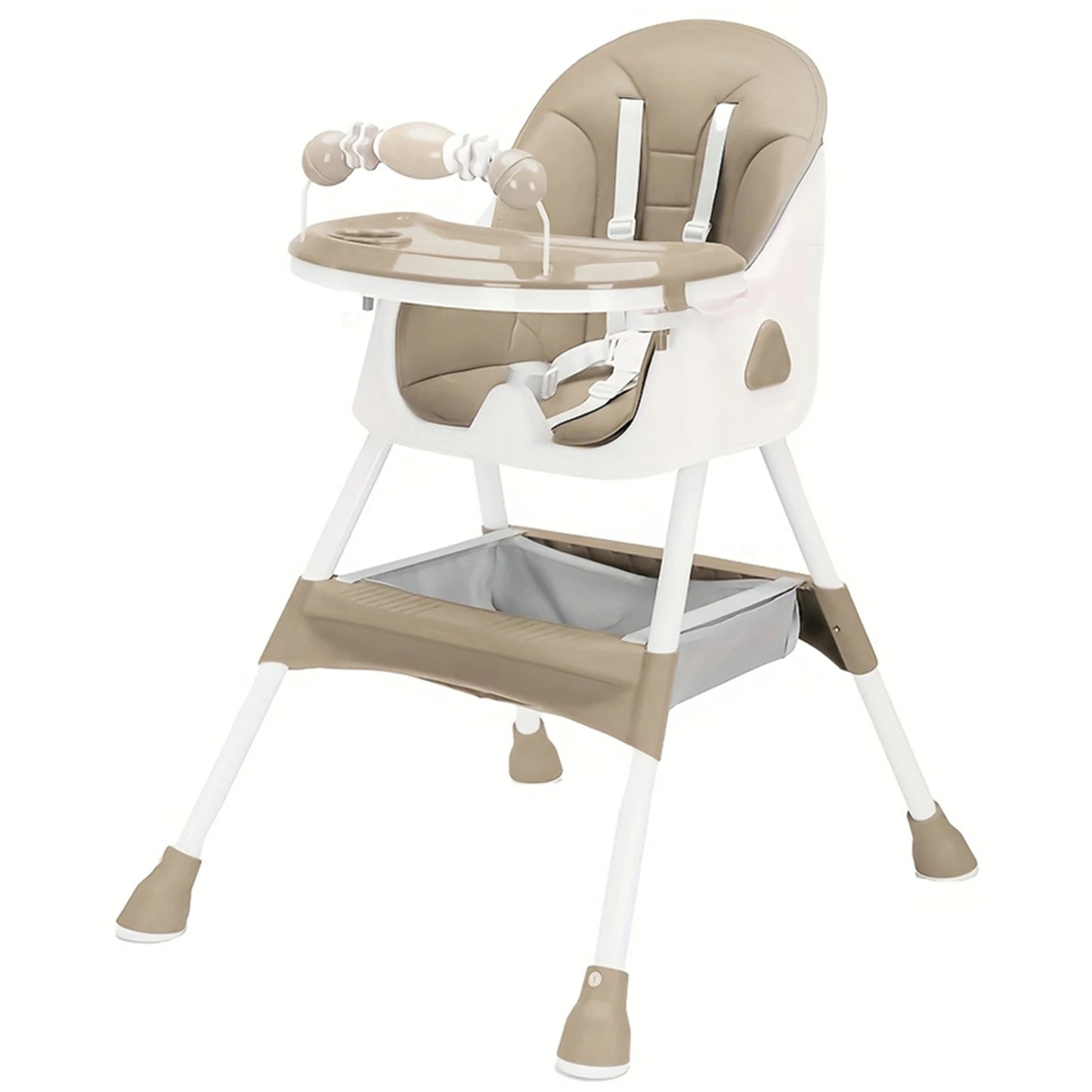Baby High Chair Foldable – Feeding Seat with Toy Rack & Large Anti-Slip Pad