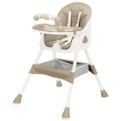 Baby High Chair Foldable – Feeding Seat with Toy Rack & Large Anti-Slip Pad