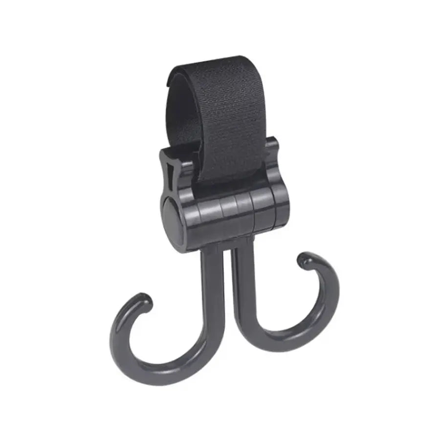 Baby Stroller Hooks – 360° Swivel, Heavy-Duty Adjustable Clips