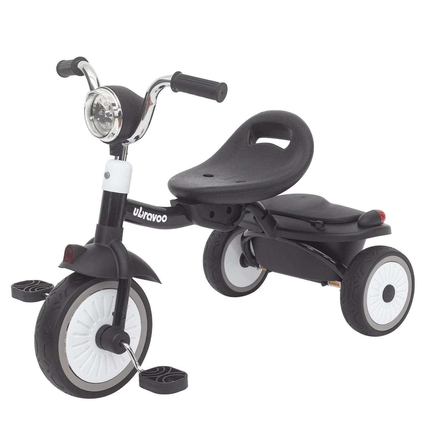 3-Wheel Foldable Tricycle – Pedals, Cool Lights & Elastic PU Wheels for Toddlers